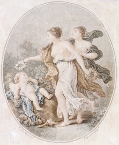Amor kronet av nåde, 1770-1805. av Alexandre Chaponnier