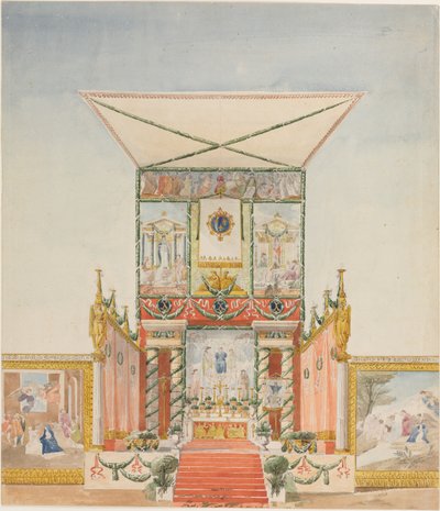 Bærbart feltalter for Charles X av Alexandre Denis Abel de Pujol