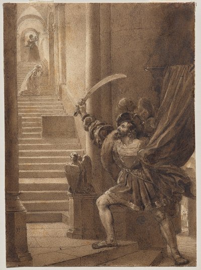 François I vifter med et sverd av Alexandre Evariste Fragonard