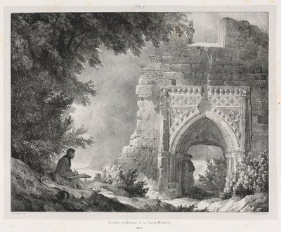 Pittoreske og romantiske reiser i det gamle Frankrike: Ruinene av Palace of the White Queen, 1824. av Alexandre Evariste Fragonard
