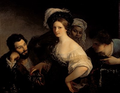 Den unge kurtisanen, 1821 av Alexandre Francois Xavier Sigalon