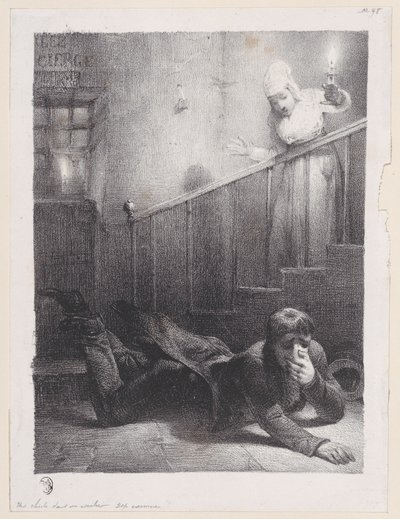 Et fall ned trappene, 1834-35. av Alexandre Gabriel Decamps