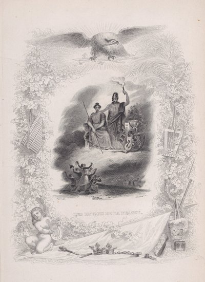 The Children of France, fra The Songs of Béranger, 1829 av Alexandre Gustave Adolphe Levasseur