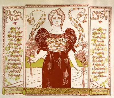 Art nouveau-utstilling i Brussel, ca. 1895–1897 (plakat) av Alexandre Hannotiau