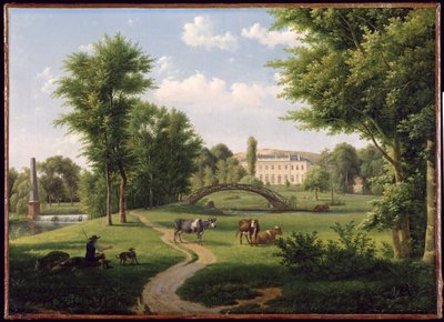 Utsikt over Chateau de Villers-Saint-Paul, nær Senlis av Alexandre Hyacinthe Dunouy