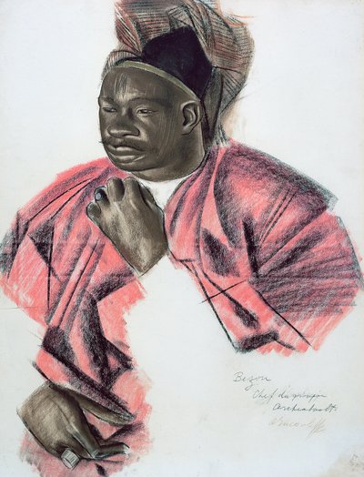 Bezou, 1927 (kritt på papir) av Alexandre Iacovleff