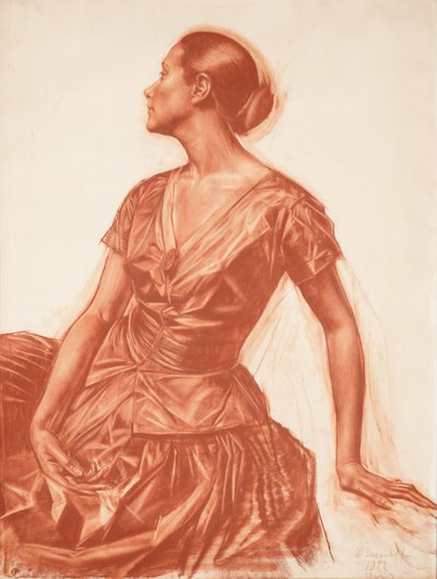 Portrett av Salome Andronikova av Alexandre Iacovleff