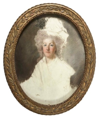 Portrett av dronning Marie Antoinette av Frankrike 1755-1793, 1791-1792. av Alexandre Kucharski