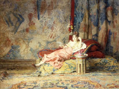 Harem Beauty, 1876 av Alexandre Louis Leloir