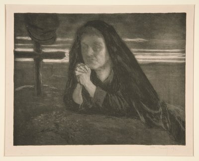 Untitled Study of Woman Praying at Soldier av Alexandre Lunois