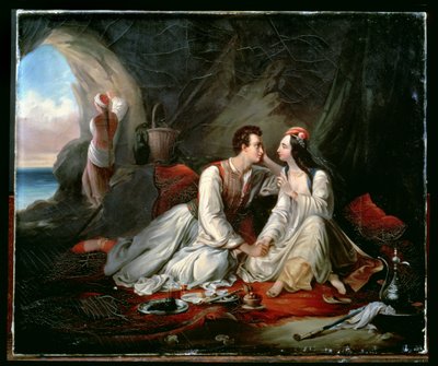 Don Juan og Haidee, ca. 1833 av Alexandre Marie Colin
