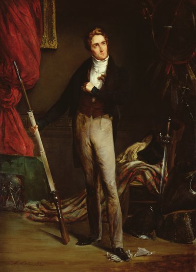Portrett av en ung revolusjonær under den franske revolusjonen i 1830 (olje på papp) av Alexandre Marie Colin