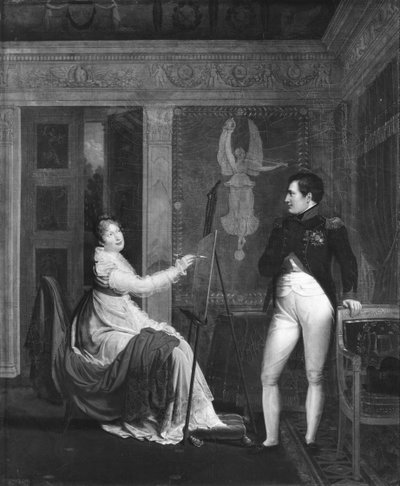 Marie Louise (1791-1847) fra Habsbourg Lorraine maler et portrett av Napoleon I (1769-1821) av Alexandre Menjaud