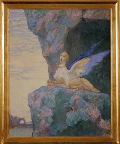 Chimeras fortvilelse (maleri på lerret) av Alexandre Seon