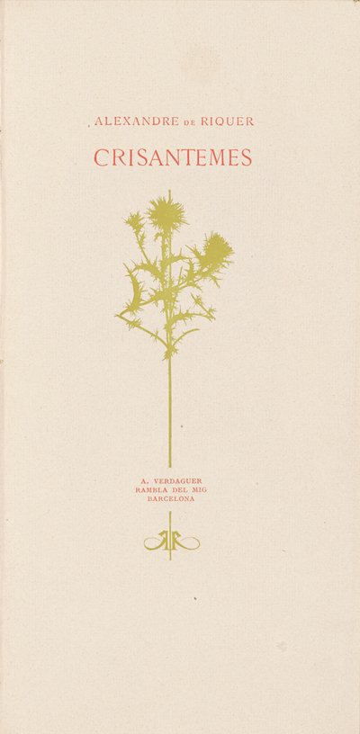 Crisantemes (krysantemum) av Alexandre de Riquer