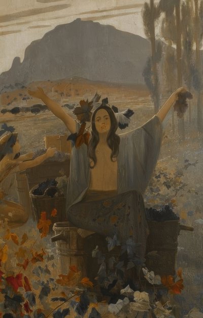 Veggmalerier, symbolister. Casa Alegre av Sagrera, Terrassa. av Alexandre de Riquer
