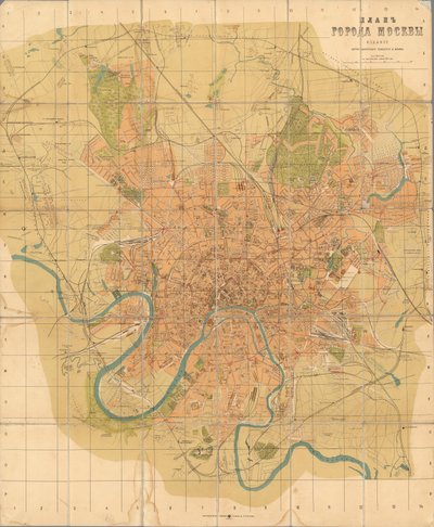 Plan av Moskva, 1916. av Alexei Alexeevich Ilyin