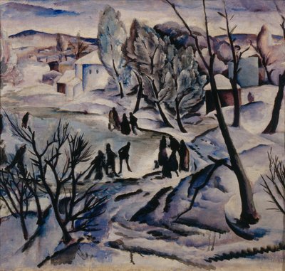 Vinter. Frossen dam, 1923-1924 av Alexei Ilyich Kravchenko