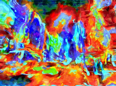 Stjerne over byen, 2020, (blandet media) av Alexei Makhov