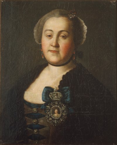 Portrett av grevinne Agrippina Leontievna Apraxina, slutten av 1750-tallet av Alexei Petrovich Antropov