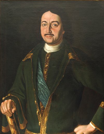 Portrett av keiser Peter I den store 1672-1725, 1758 av Alexei Petrovich Antropov