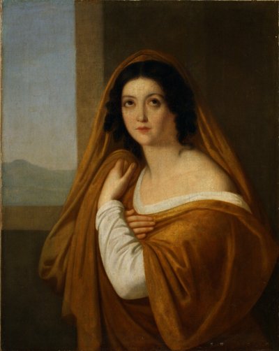 Portrett av prinsesse Yevdokia Avdotya Ivanovna Golitsyna, født Izmaylova 1794-1890, 1810-årene av Alexei Yegorovich Yegorov