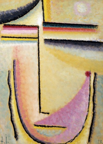 abstrakt hode; Abstrakt hode, 1928 av Alexej von Jawlensky