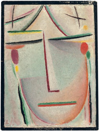 abstrakt hode; Abstrakt hode, ca. 1921 av Alexej von Jawlensky