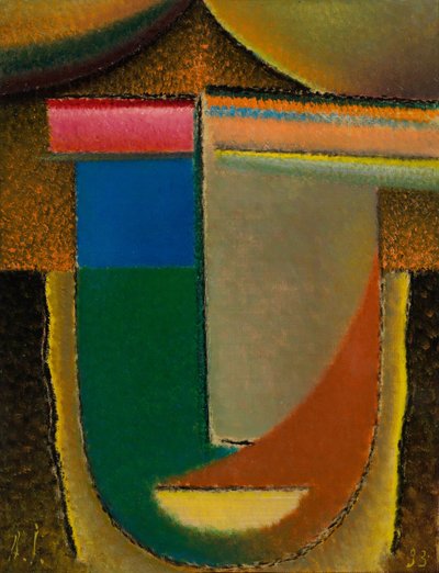 Abstrakt Head Africa, 1933 av Alexej von Jawlensky