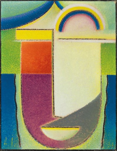 Abstrakt hode: påske, 1933 av Alexej von Jawlensky