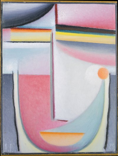 Abstrakt hode: Symfoni i rosa av Alexej von Jawlensky