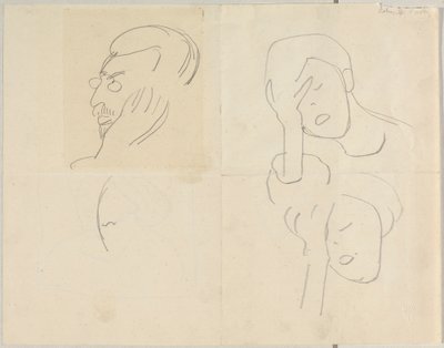 Bildnisskizze Kandinsky av Alexej von Jawlensky
