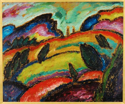 Huegel - Ås (olje på papp) av Alexej von Jawlensky