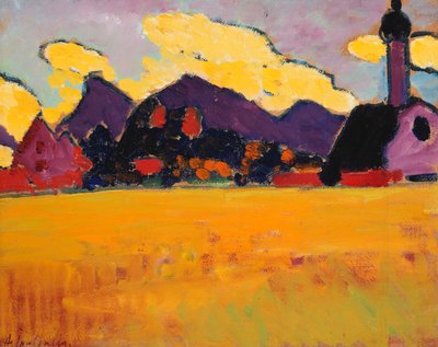 Landskap nær Murnau; Landskap nær Murnau, ca. 1910 av Alexej von Jawlensky