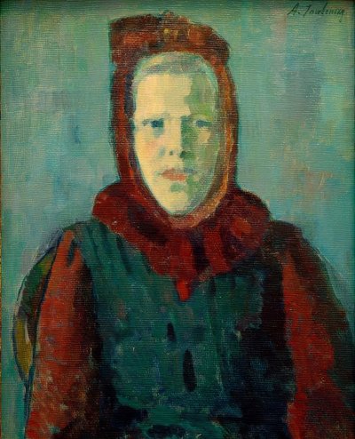 Jente med hette av Alexej von Jawlensky