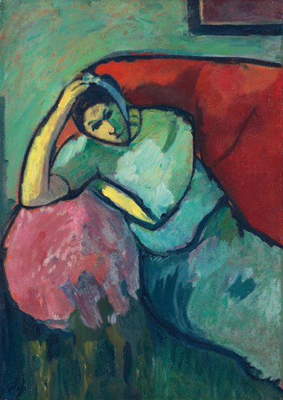 Sittende kvinne, 1909 av Alexej von Jawlensky