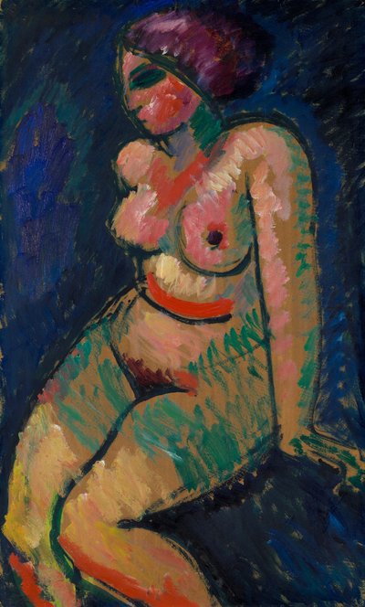 Sittende kvinnelig akt av Alexej von Jawlensky