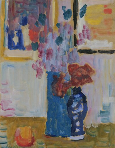 Stilleben med blomster (olje på papp) av Alexej von Jawlensky