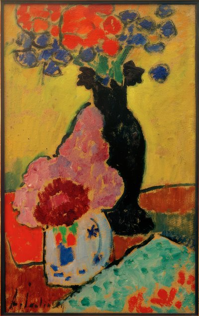 Stilleben med svart vase av Alexej von Jawlensky