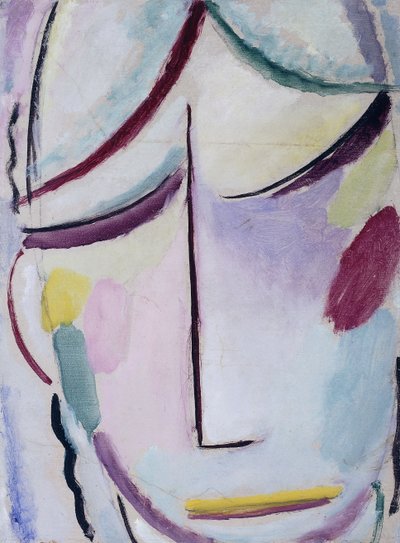 Frelserens ansikt; Heilandsgesicht, ca. 1921 av Alexej von Jawlensky