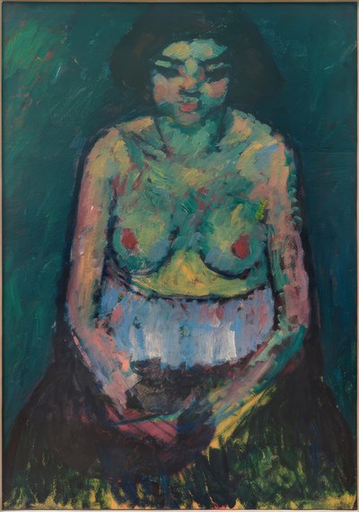 Kvinne semi-naken av Alexej von Jawlensky