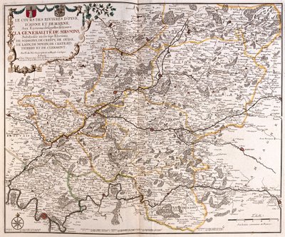 Der Fluss Oise, Aisne und Marne, Frankreich von Alexis-Hubert Jaillot