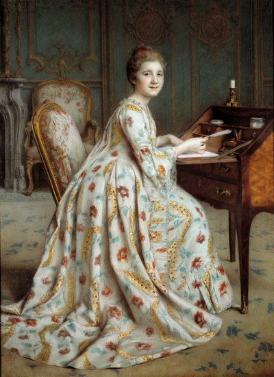Portrett av Marquise Dubois Mouchet-maleri av Alexis Axilette (1860-1931) Angers fra 1800-tallet, Museum of Fine Arts av Alexis Axilette