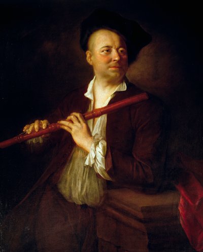 Portrett av fløytist av Alexis Grimoux