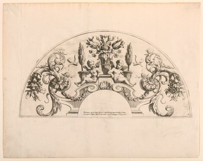 Vifteblader, femte og sjette plate av settet, "Divers Desseins de grands Eventtails, Encrans, et autres Ornamens, invented et engraved par Nicolas Loire" av Alexis Loir