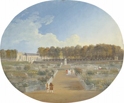 Grønnsakshagen til Hôtel de Valentinois i Passy (gouache over grafitt på lin) av Alexis Nicolas Perignon