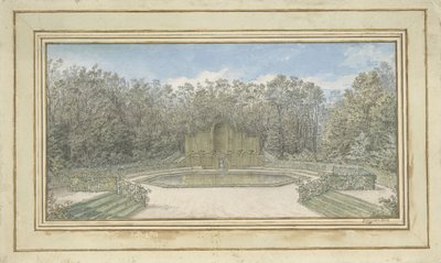 Utsikt over et espalier i en park av Alexis Nicolas Pérignon (le vieux)