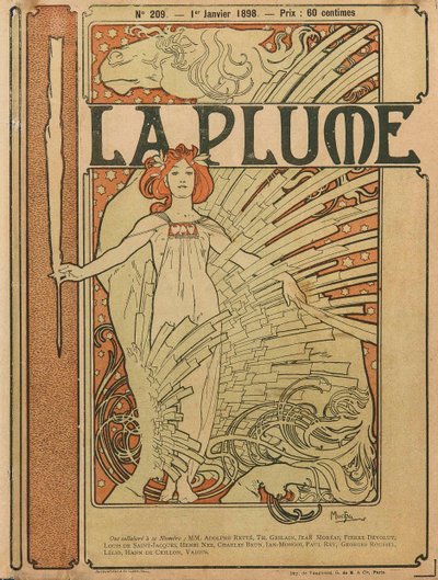 Omslag til La Plume nr. 209, 1898. av Alfons Marie Mucha