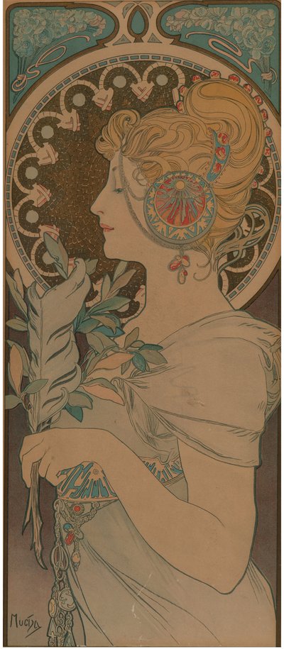 Fjær, 1899. av Alfons Marie Mucha