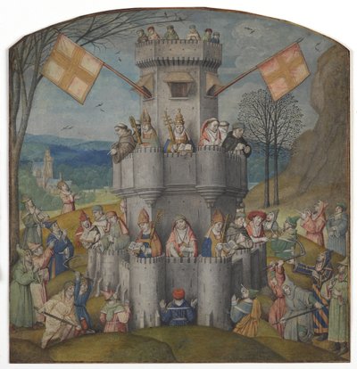 The Fortress Defended, midten av 1400-tallet (belyst manuskript) av Alfonso de Spina